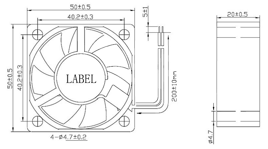 MFD5020 Dimensions